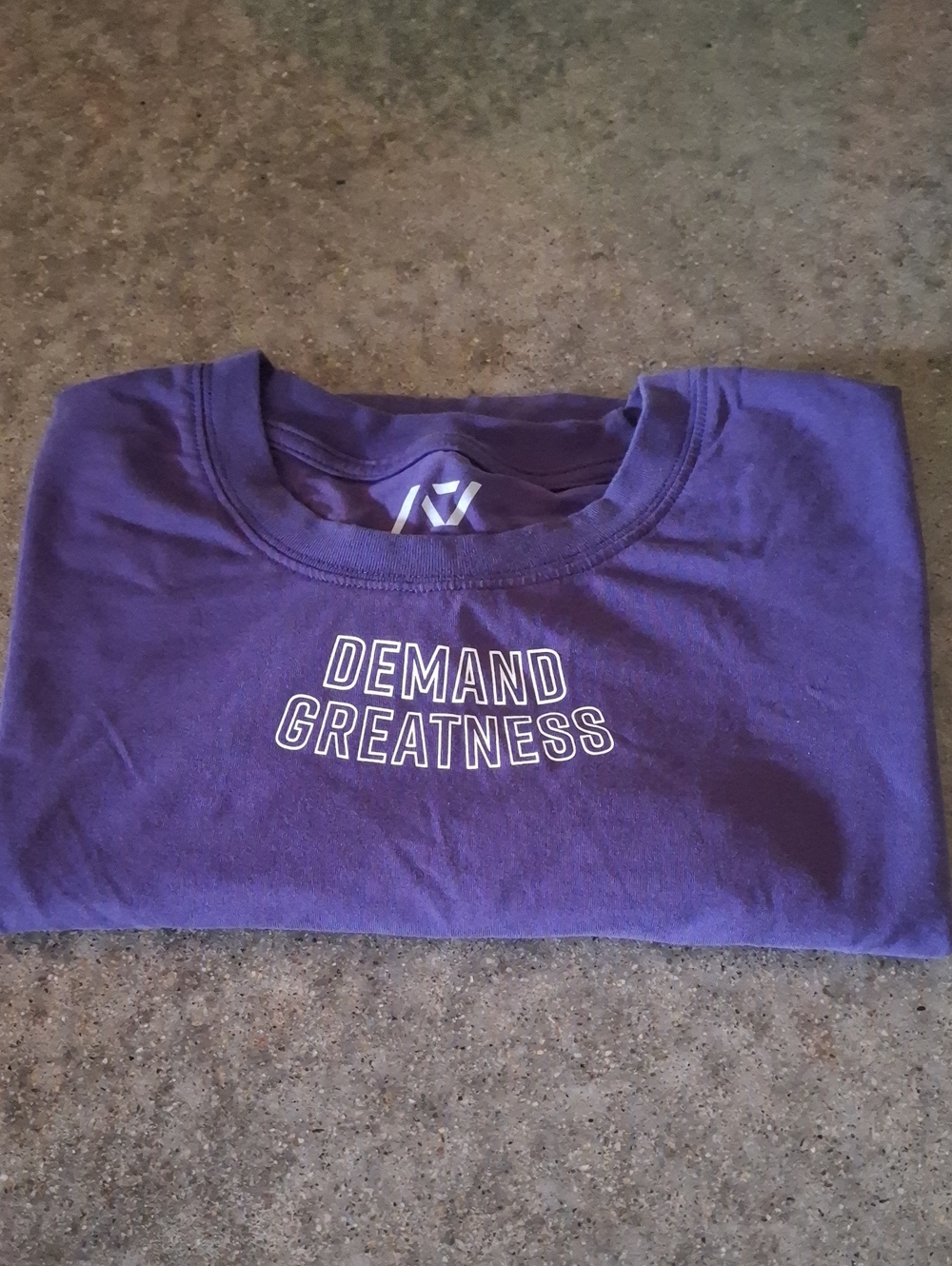 Demand Greatness Purple Cropped Tee
